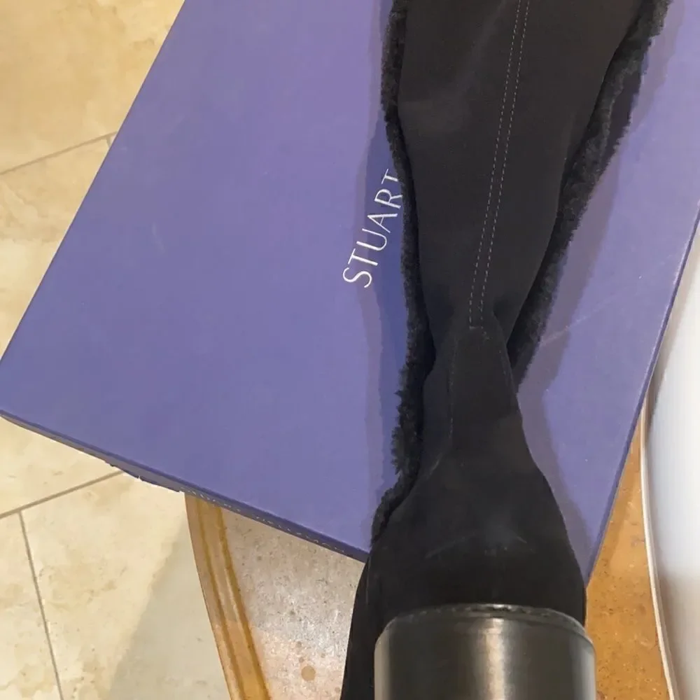 Stuart Weitzman Black Suede Boot